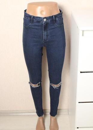 Синие джинсы скини 38 размер м зара zara1 фото