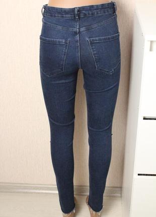 Синие джинсы скини 38 размер м зара zara4 фото