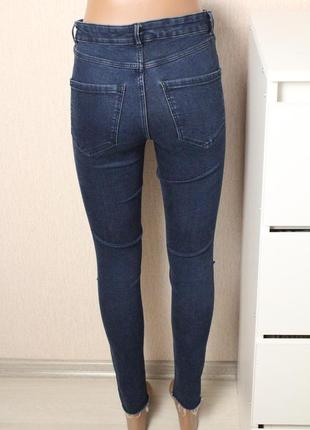 Синие джинсы скини 38 размер м зара zara5 фото