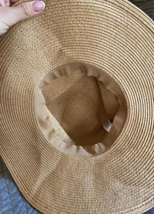 Шляпка солнцезащитная, соломенная шляпа пляжная широкие поля, с надписью бежевая панамка шляпа3 фото
