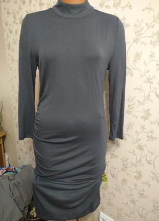 Платье серое тонкая вискоза