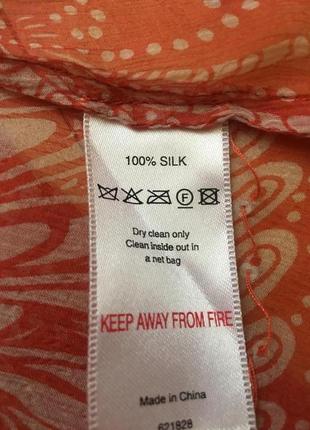 Прозрачная блуза туника 100% шелк от monsoon пог 46 см4 фото