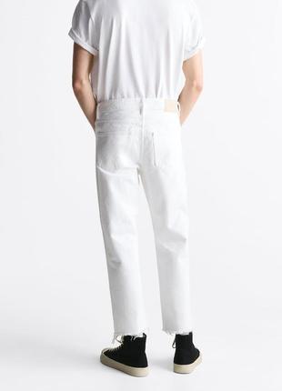 Укороченные джинсы прямого кроя от zara новая коллекция3 фото