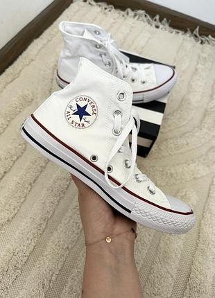Кеди білі високі оригінал converse