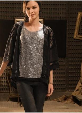 Легка накидка, кардиган в паєтки