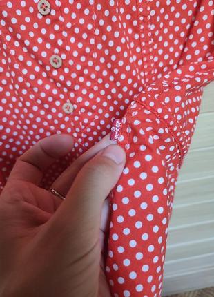 Котоновая блуза рубашка в горохи levi strauss & co levi's levis ☘️ размер м/наш 42р5 фото
