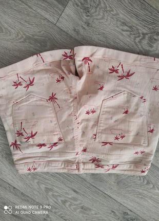 Maison scotch розовые шорты в пальмы7 фото