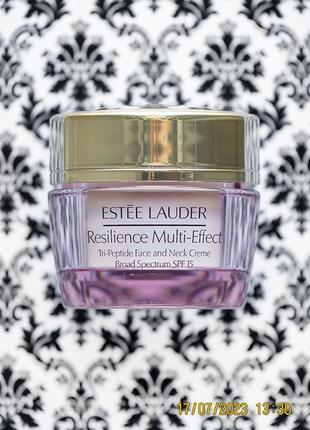 Лифтинг крем для упругости кожи лица и шеи estee lauder resilience multi effect face neck spf 15 мл1 фото