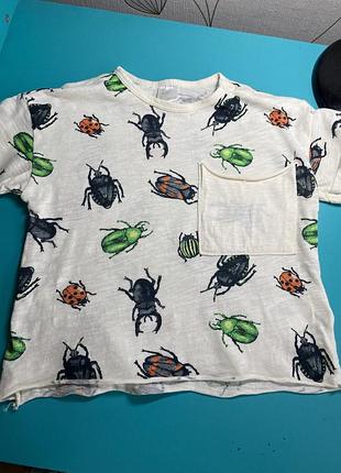 12-18 стильна футболка принт жуки h&amp;m( next, zara)