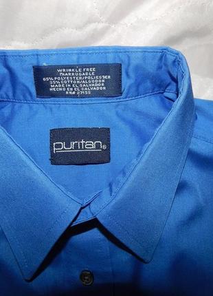 Мужская рубашка с коротким рукавом puritan р.48 024дрбу (только в указанном размере, только 1 шт)6 фото