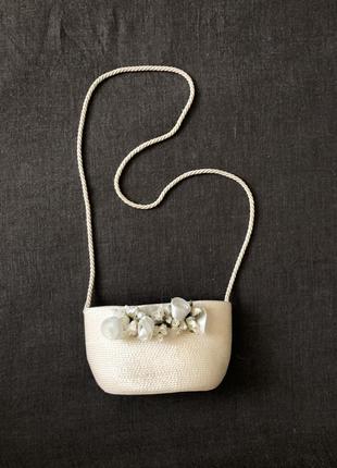 Милая винтажная романтическая мини сумочка. солома1 фото