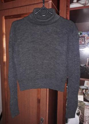 Гольф в рубчик кольору графіт, р. s-м