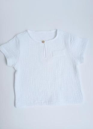 Комплект з мусліну 🌼 футболка, шорты 🌼 муслиновая одежда6 фото