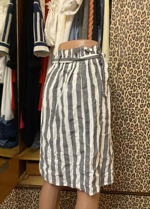 Стильная легкая юбка в полоску2 фото