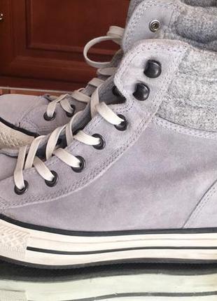 Замшевые ботинки-кеды converse (утеплённые),6/39(24,5 см)