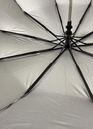Женский зонт toprain полуавтомат с серебром изнутри на 10 спиц #0124/56 фото