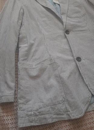 Стильний легкий смугастий літній піджак gap3 фото