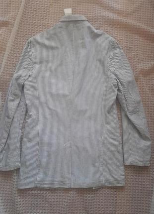Стильний легкий смугастий літній піджак gap10 фото
