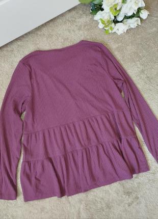 Рубашка в рубчик с длинными рукавами asos design для беременных цвета баклажан8 фото