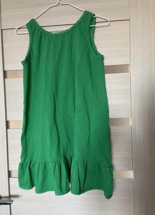 Платье зеленое оригинальное с вышивкой3 фото