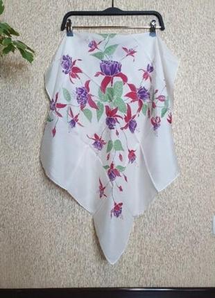 Нежный шелковый платок, рисунок на шелка designed &amp; painted on silk by colin c.archibald