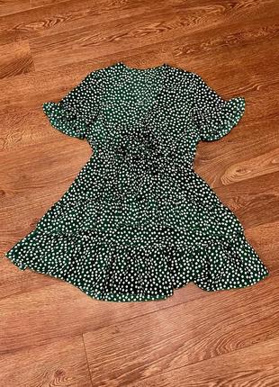 Сукня літня коротка з рюшами зелена