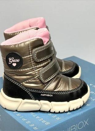 Дутики geox зимові черевики чоботи geox flexyper 20,21,22 р дівчинці1 фото