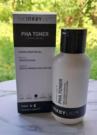 Кислотний тонер для обличчя the inkey list pha toner