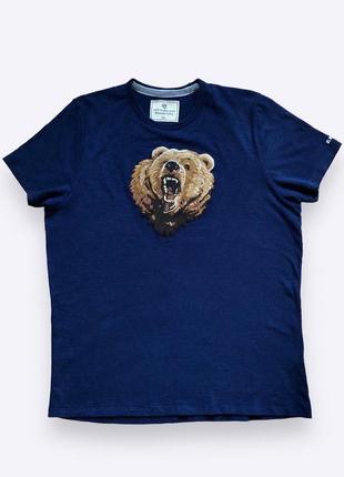 Чоловіча футболка японського бренду abercrombie & fitch з ведмедиком bear🐻