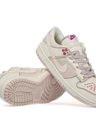 Кросівки nike dunk low 'sashiko - light orewood brown'