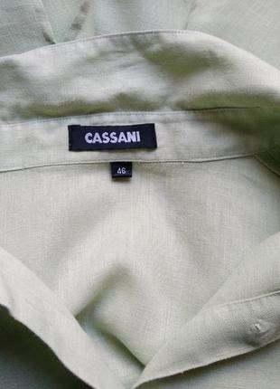 Лляна сорочка 100% льон cassani italy6 фото