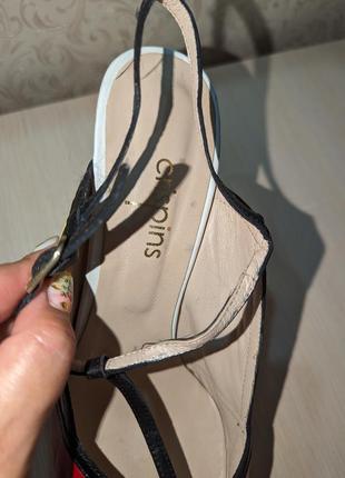 Crispin's кожаные итальянские босоножки туфли 45 р по стельке 30.5 см ширина 9 см каблук 10.5 см5 фото