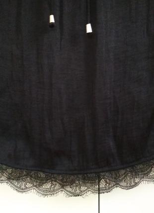 Стильная юбка с кружевом на резинке в бельевом стиле3 фото
