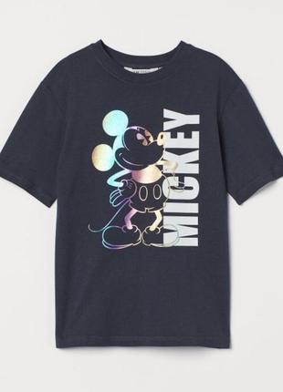 Новая футболка h&m c микки, р. xs-s ( можно на 12-14/14-16 лет )1 фото