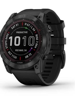 Cмарт-часы garmin fenix 7x sapphire solar dlc черный (010-02541-23)