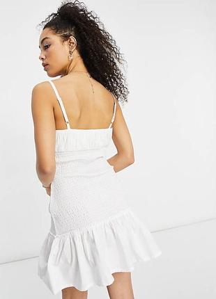 Asos белый хлопковый сарафан2 фото