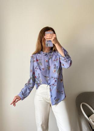 Шифоновая блуза в цветочный принт5 фото