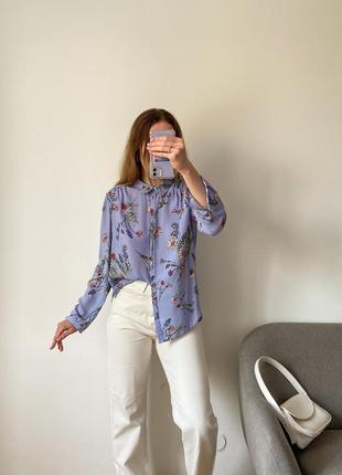 Шифоновая блуза в цветочный принт4 фото