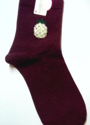 Шкарпетки жіночі з м'яким ананасом середньої висоти супер дизайн відмінна якість