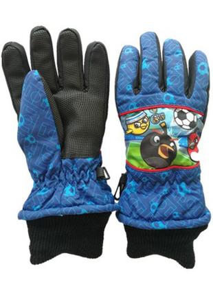 Зимние детские водонепроницаемые перчатки, 7-8 лет