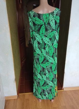 Шикарное платье в тропический принт6 фото