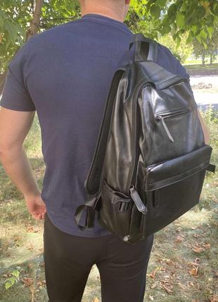 Чоловічий міський рюкзак із екошкіри портфель (393)5 фото