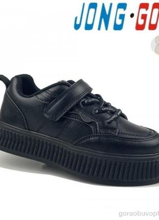 Стильні кросівки для дівчинки чорні 34-37 детские кроссовки для девочки деми jong golf1 фото