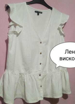 # весняний розпродаж! блуза футболка лён вискоза 18 р