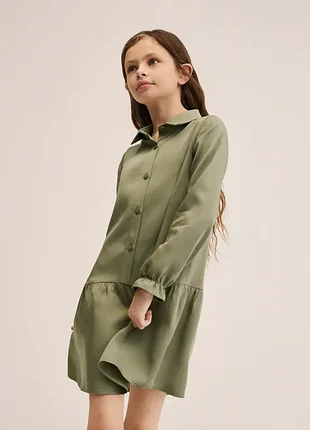 Платье подростковое зеленого цвета