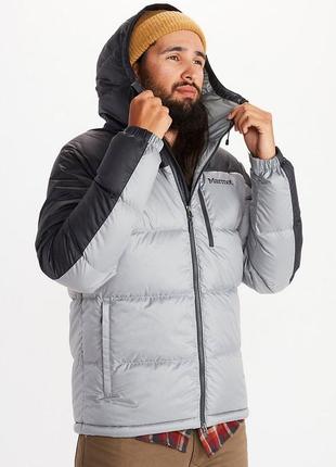 Чоловічий пуховик marmot guides down hoody jacket, оригінал usa