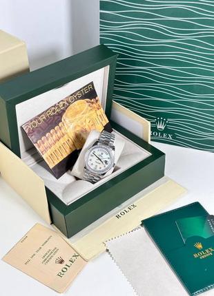 Годинник часы наручные женские серебристые камни стразы брендовые в стиле ролекс rolex4 фото
