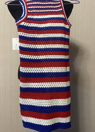 Шикарное платье мини вязанное с подкладкой4 фото