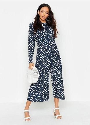 💙 стильний комбінезон у горошок boohoo