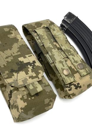 Подсумок на 2 магазина ак закрытый мягкий пиксель мм-14 (pixel) irr cordura 500 d melgo